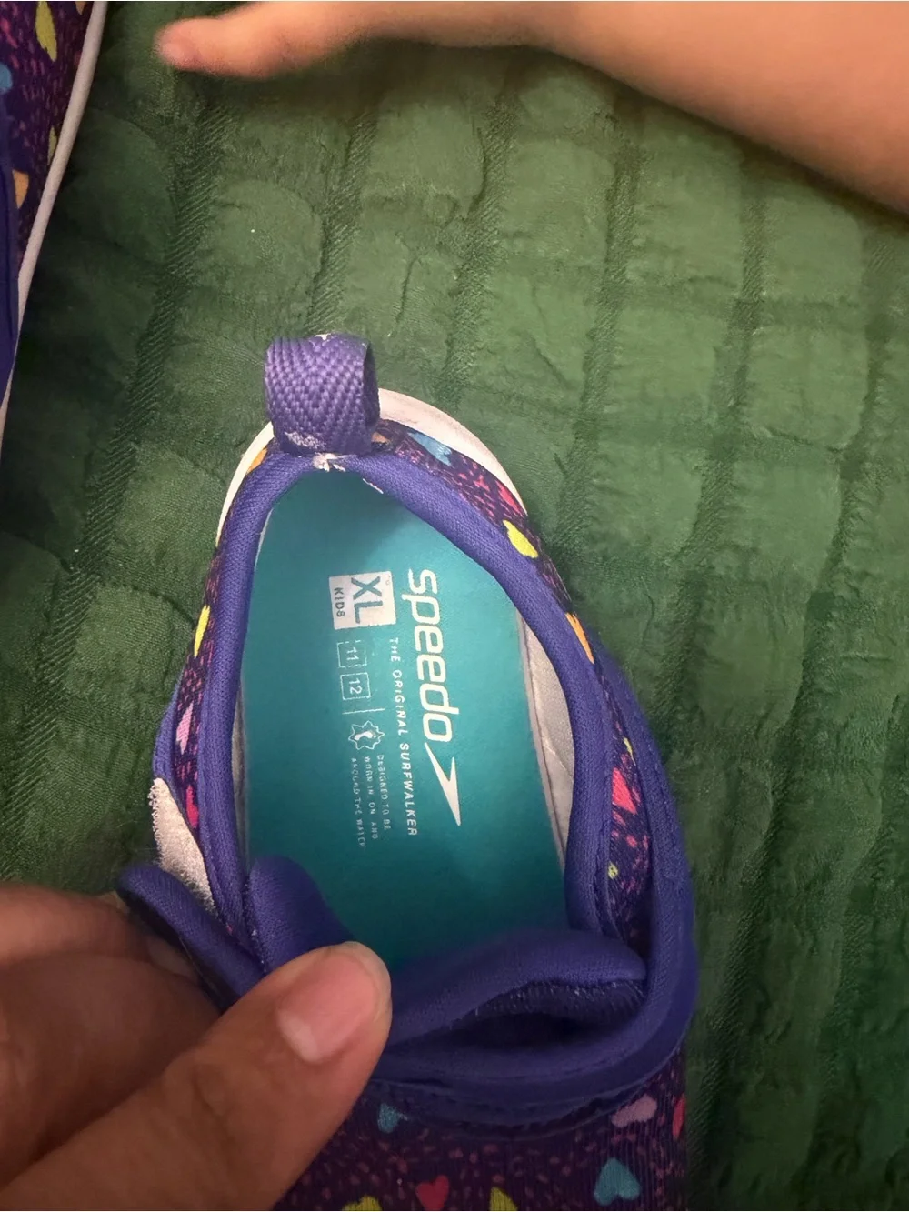 Speedo Kids Purple Water Shoes with Multicolor Heart Print